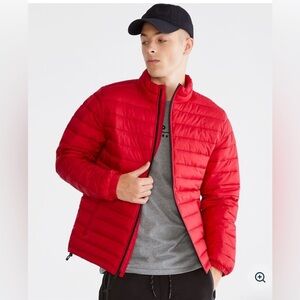 Aeropostale Men's Red Puffer Jacket